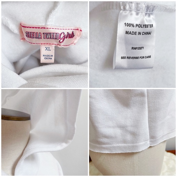 White Black Checkered Red Roses Influenced Hoodie Youth XL - Picture 3 of 14